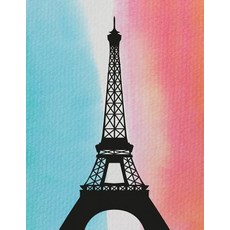 Watercolor Eiffel Tower Notebook: 8.5 X 11 202 College Ruled Pages Paperback, Createspace Independent Publishing Platform