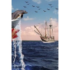 Summer Oceans Dolphins Fantasy Journal: Notebook 150 Lined Pages Softcover 6 X 9 Paperback, Createspace Independent Publishing Platform