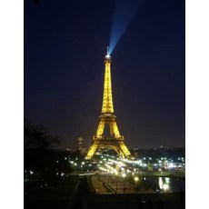 Night Eiffel Tower Notebook: 8.5 X 11 202 College Ruled Pages Paperback, Createspace Independent Publishing Platform