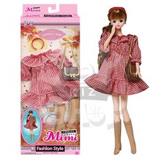 패션미미 New 인형의상 인형옷 드레스 미미의상 인형옷/의상, 러블리 레드, 1개