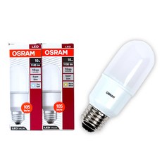 오스람 LED 스틱 벌브 전구 E26 10W STICE 미니램프, 전구색, 1개
