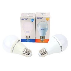 바텍 LED 램프 8W E26 주광색 전구색, 주광색(하얀빛), 1개