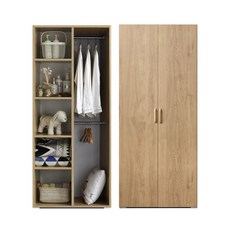 케이컴퍼니 LPM 이음800긴문수납장 장롱옷장, 아카시아