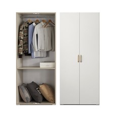 케이컴퍼니 LPM 이음800긴문이불장 장롱옷장, 화이트