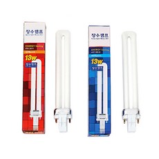 장수램프 FPX 2핀 삼파장램프 13W 주광색 전구색, 주광색(하얀빛), 1개