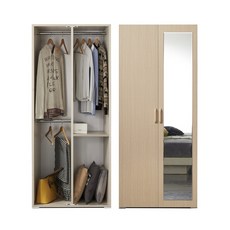 케이컴퍼니 LPM 이음800거울양복장 장롱 옷장, 메이플