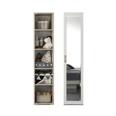 케이컴퍼니 LPM 이음400거울선반장 장롱옷장, 화이트