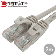 대원TMT CAT.6 UTP 랜케이블 2m, DW-UTP6-2M, 1개