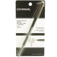 커버걸 이지 브리지 브로우 마이크로-파인 + 디파인 펜슬 크레용, Soft Brown, 1개