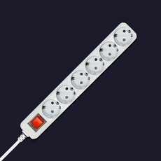 현대일렉트릭 이동식 멀티콘센트 멀티탭모음 6구 1.5m 3m 5m 멀티탭 전선형, 화이트, 1개