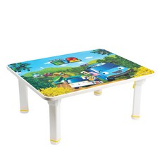 [타요] 피크닉_L 캐릭터 공부상 유아책상 어린이책상, 블루+그린 외