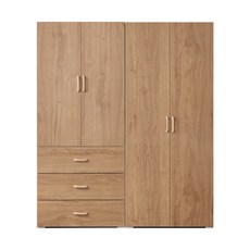 케이컴퍼니 LPM 이음1600장롱세트CD(3서랍옷장+긴문장) 장롱세트, 아카시아-3서랍옷장+이불장