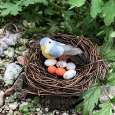 비오스 깃털 새 미니어쳐 1P 테라리움 피규어, 1개