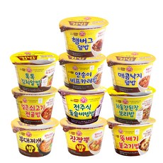 오뚜기 컵밥 부대+진짬뽕+뚝불고기+쇠전골+돌솥+강된장+알밥+양송이+낙지+햄버그, 1세트