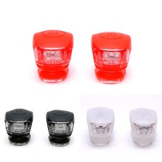 CL 실리콘 LED 자전거 전조등 후미등 2개1셋, 레드, 1세트