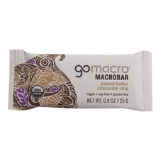 Gomacro 매크로바 피넛 버터 초콜릿 칩, 25g, 1개