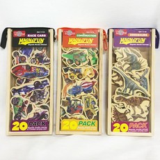티슈어 자석블럭 마그네틱블럭 공사차량 20pack 원목 공사자동차 어린이블럭, 1개, 20팩