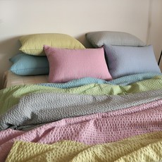 헬로베딩 여름철 필수! 시원한 여름이불 선염시어서커 홑이불, 그레이