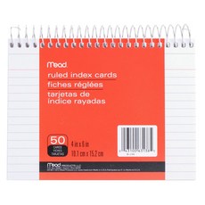 미드 룰드 인덱스 카드 10.1 x 15.2cm 50매입, 1개
