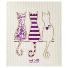 Wet-It! 캣 러버 스웨디쉬 행주, 1개