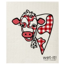 Wet-It! 깅엄 카우 스웨디쉬 행주, 1개