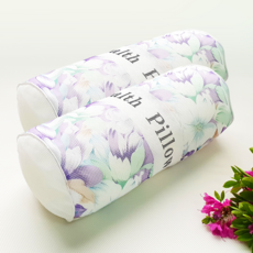 네모라인 국내생산 원형 바이오칩 베개 쿨베개, 바이올렛(플라워 원형)