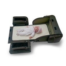 ALTUM 휴대용아기침대와기저귀가방이하나로! 휴대용아기침대, 카키, 1개