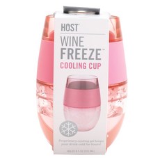 호스트 와인 프리즈 쿨링 컵 와인잔 251ml, Pink, 1개
