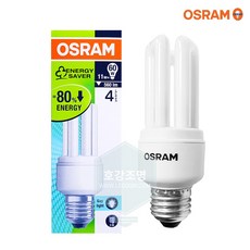 오스람 삼파장 전구 11W E26 Duluxstar, 전구색, 1개