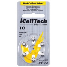 아이셀텍 보청기 배터리 10A, 6개입, 10개