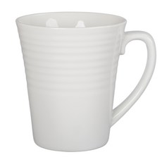 비아 골지무늬 머그 컵 473.2ml, White, 1개