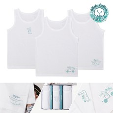 진스타일 남아동 크로커 순면100% 런닝 3매입 아동런닝 아동속옷