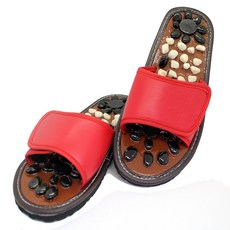 약국판매 히트상품 자갈 지압슬리퍼, 1개, 레드