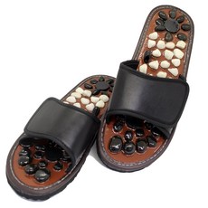 약국판매 히트상품 자갈 지압슬리퍼, 1개, 블랙