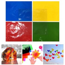 디포스타 5색셀로판지(5개총25장) 포장용필름지 DIY셀로판지SET