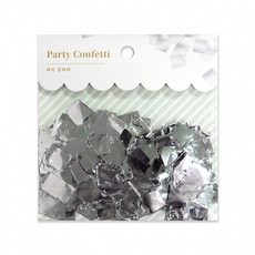 피플스파티 다양한 콘페티 컨페티, 메탈릭실버(사각), 1개