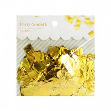 피플스파티 다양한 콘페티 컨페티, 메탈릭골드(사각), 1개