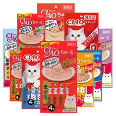 이나바 챠오츄르 파우치 참치 종합셋트 56g x 10개(10종), 10세트