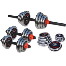대한스포츠 크롬 조립아령 세트, 16kg, 1개
