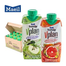썬업 브이플랜 청사과 & 허브 음료, 330ml, 1박스