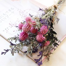 더봄 천일홍&미스티블루 미니꽃다발