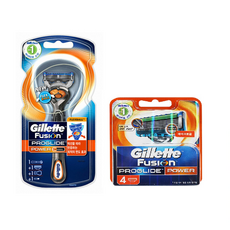 Gillette 吉列 刮鬍刀+替換刮鬍刀片組 4入, 1套