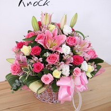 당일배송 다덴다플라워 생화 장미 꽃바구니 전국, 13. 르네브바스켓꽃바구니