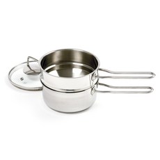 노르프로 크로나 스테인리스 스틸 더블 보일러 조리냄비 1.4L, 1개, 18.5 x 32.5 x 17cm