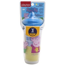 플레이텍스 페파 피그 십스터 스파우트컵 스테이지3 12개월+ 266ml, 혼합 색상, 1개
