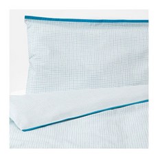 이케아 KLAMMIG 유아용침대이불커버+베개커버 블루 20372985