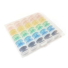 보빈케이스 + 보빈세트 플라스틱 칼라보빙 북알케이스 미싱 보빈 실톳함 보빈함 (25칸), 보빈케이스+보빈, 1세트