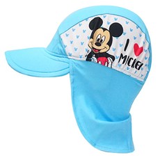 체리라인 디즈니 미키마우스 플랩캡 블루 유아 아동 비치 수영모자 모자
