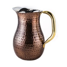 올드더치인터내셔널 데코 앤티크 해머드 워터 피처, Copper, 2129ml, 1개
