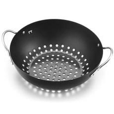 아웃셋 넌-스틱 미니 그릴 웍 특수조리냄비, 1개